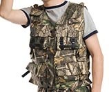 Camouflage bodywarmer 18 opberg zakken