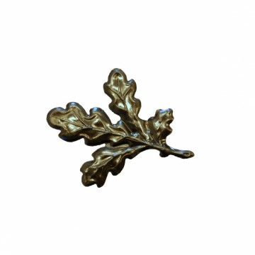 Geweiplankversiering eikenblad 6,5x5,2cm zilverkleurig