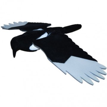 Lokvogel ekster geflockt met EVA vleugels